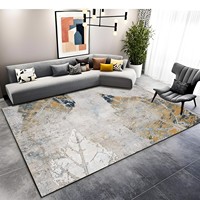 Tapis à motif géométrique en velours cristal imprimé pour salon, livraison gratuite