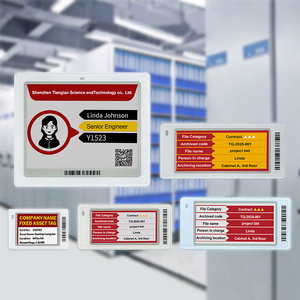 Badge de Travail Numérique Électronique pour Employé, Affichage E-Ink Sans Batterie, Plaque Nominative NFC, Étiquette Nominative Électronique ESL avec Application Android - Product Image 1