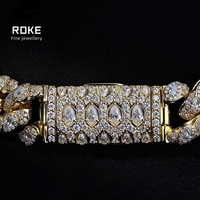 Chaîne gourmette cubaine Miami premium 8 mm à rangée unique, sertie de diamants de laboratoire, pour homme, collier hip-hop en or 9K 10K 14K 18K, bijoux personnalisés