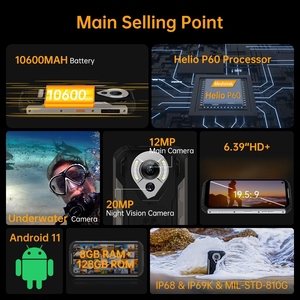 <span class=keywords><strong>Oukitel</strong></span> 6.4สมาร์ทโฟนที่ทนทาน <span class=keywords><strong>WP16</strong></span> "8GB + 128GB 10600mAh OCTA Core 20MP โทรศัพท์มือถือ P60กล้อง NFC - Product Image 3