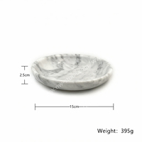 Plateau de rangement à un niveau en marbre blanc de Carrare Nanwei pour bijoux, idéal pour la salle de bain et la décoration intérieure du salon