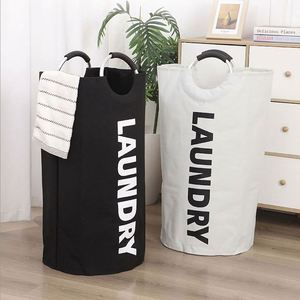 Large 90L Double Fabric Padded Waterproof Foldable Laundry <b>Basket</b> Storage Hamper for Room Bathroom <b>Wardrobe</b> - Product Image 4