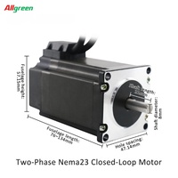 Kit Driver Motor Stepper Loop Tertutup 4 Axis 2 Phase Nema23 DC24V~50V 3A 1000PPR 1/1.5/2/2.2/3/3.5Nm Torsi Tinggi IP65 Flange