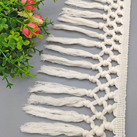 Bandes de franges à franges en coton, taille personnalisée, bricolage, rideau, tapis noué, franges, garniture