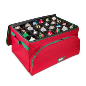 Boîtes de rangement pour boules de Noël personnalisées, boîte de rangement pour décorations de Noël avec séparateurs - Product Image 1