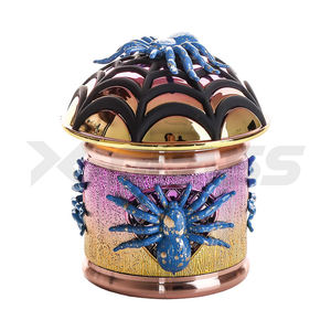 เครื่องบดสมุนไพรสำหรับสูบบุหรี่ ขนาด 75 มม. ทำจากโลหะสังกะสีอะลูมิเนียม คุณภาพสูง รูปทรงแมงมุมเล็ก รับผลิตตามสั่งขายส่ง - Product Image 4