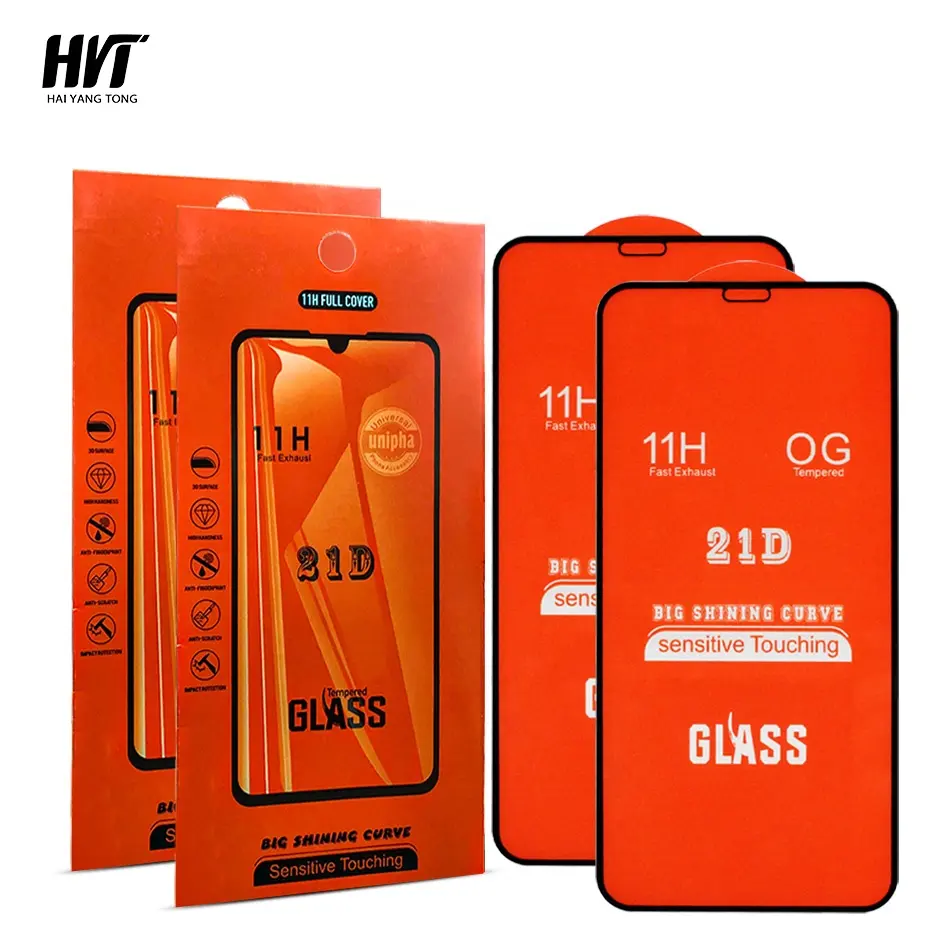 Professional 21d Tempered Glass For Redmi Note 8 For Iphone 12 13 14 21D Screen Protector Guard