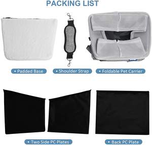 Sac de transport pour animaux de compagnie multifonctionnel-chien vélo panier sac à dos sac à bandoulière voiture voyage transporteur 4 en 1 - Product Image 3