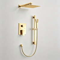 Kit de douche encastré blanc mat, ensemble de douche murale au design épuré avec douchette réglable pour une ambiance moderne et lumineuse