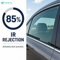 Película de Nanocerámica Azul Verde Azulado para Ventanas Laterales y Parabrisas Delantero, 70% VLT, IR 85, UV 99, Venta al Por Mayor de Fábrica, OEM