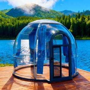 PC Star Room Shake Sound Net Red Restaurant Bubble House Outdoor Homestay Catering Transparent Aluminum Spherical Tent Mai Huan - Product Image 5