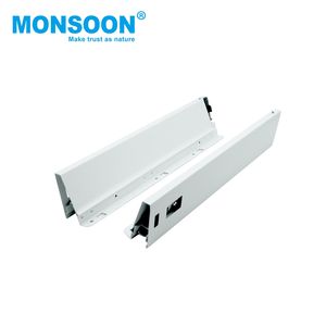 Sistema de cajones ocultos de doble pared para cocina, con montaje inferior, cierre suave y silencioso, para cajones de vidrio, altura 167. - Product Image 1