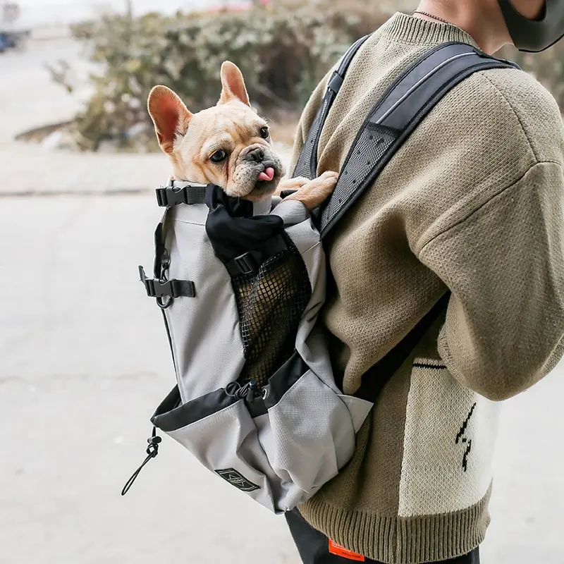 작은 개를위한 야외 여행 강아지 중형 개 배낭 통기성 걷기 프렌치 불독 캐리어 가방 액세서리 애완 동물 용품