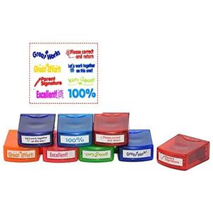 Timbres de bureau en plastique, logo personnalisé multifonctionnel, à verrouillage automatique, promotion, - Product Image 4