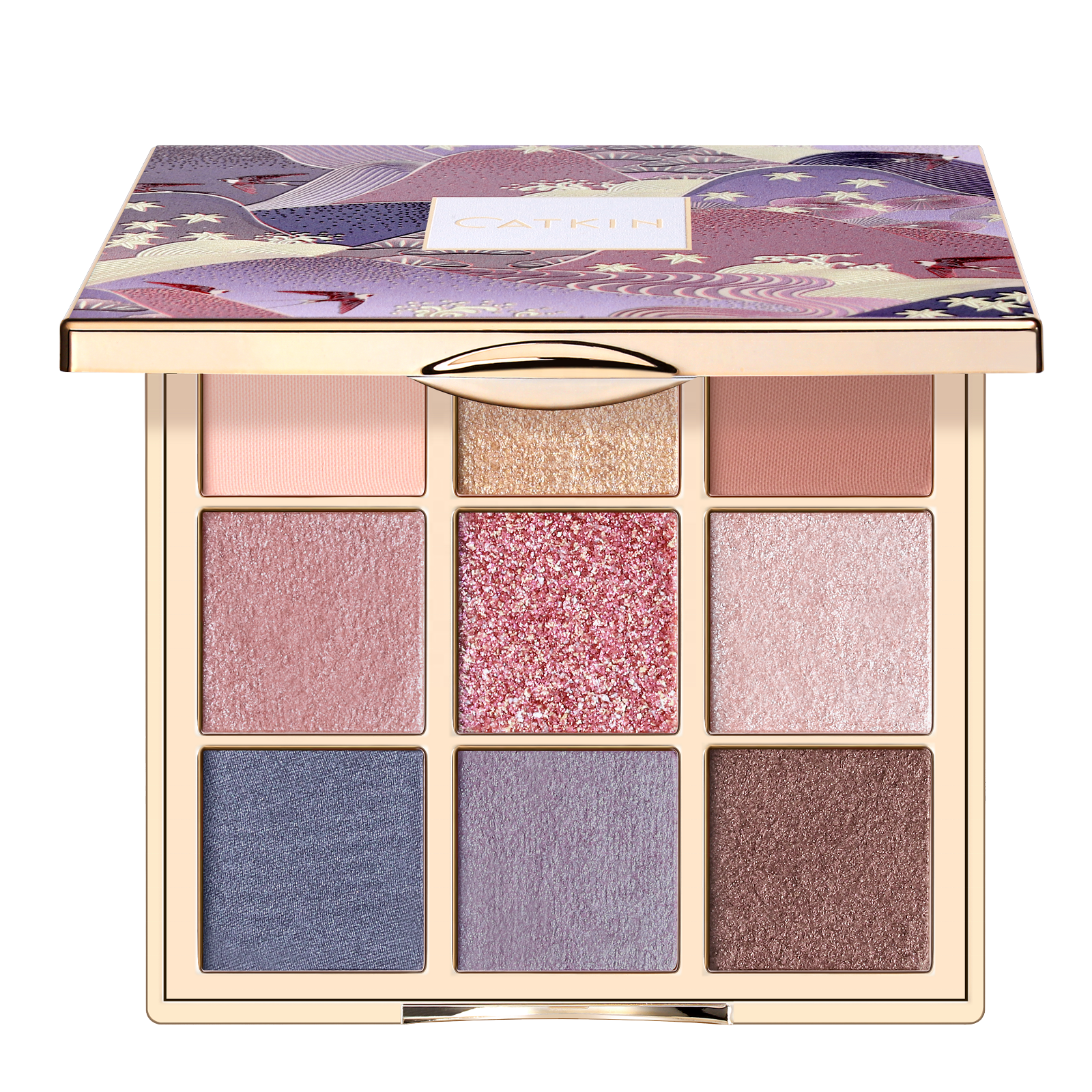 Компонентов поиска CATKIN набор кисточек для макияжа Красочные пигментированные 9 видов цветов Палитра теней для век