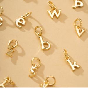 Nouveau petit brillant S925 en argent Sterling 26 lettres minuscules accessoires pendentif unique pour collier à faire soi-même fabrication de bijoux - Product Image 2