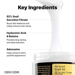 Cosrxs ốc Mucin 92% Mặt Kem dưỡng ẩm 3.52 oz Trọng lượng nhẹ chống lão hóa Kem dưỡng ẩm cho tất cả các loại da - Product Image 5