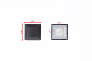 ฝาครอบเสาเหล็กสแตนเลส/อลูมิเนียม ขนาด 2.5 นิ้ว x 2.5 นิ้ว ขายดี ป้องกันสนิม ดีไซน์ทันสมัย รูปทรงปิรามิด สำหรับเสาไม้ แบบกดเข้า - Product Image 3