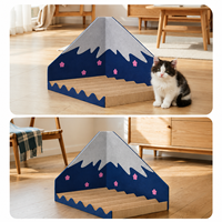 Lit grattoir pour chat en carton ondulé personnalisé, fabricant OEM de griffoirs pour chat au design montagne