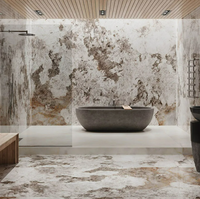 Dalles de marbre blanc Pandora rétroéclairées et assorties pour la décoration de villas, hôtels et maisons