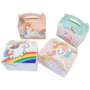 Cajas de Regalo con Asa para Fiestas Infantiles, Diseño de <span class=keywords><strong>Unicornio</strong></span> y Carrusel, Cajas para Dulces, Pasteles y Golosinas para Fiestas de Cumpleaños Infantiles - Product Image 3