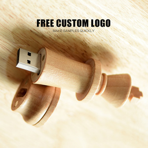 Clé USB 2.0 en bois, design échecs, avec lettrage créatif, ornements, souvenirs de voyage, grande capacité 64 Go, mignonne, idéale pour offrir - Product Image 2
