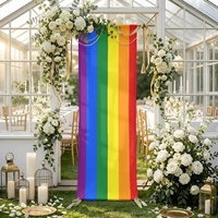 Toile de fond personnalisée à motif arc-en-ciel, idéale pour les décorations de cérémonies spéciales, les célébrations en intérieur et les expositions en studio de festival