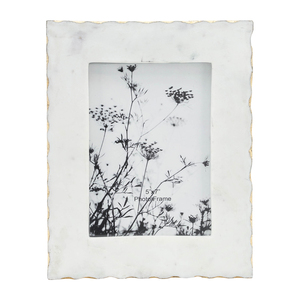 Cornice Decorativa in Marmo 5x7, Cornice Portafoto Rettangolare da Tavolo, Stile Elegante e Glamour - Product Image 1