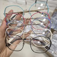Monture de lunettes optiques vintage en métal à monture complète, design tendance, avec logo personnalisé en acétate, pour hommes, vente en gros