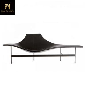 เก้าอี้หนังทรงยาวสีดำสำหรับห้องนั่งเล่นเก้าอี้พักผ่อน - Product Image 6