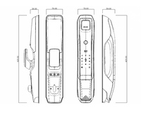Sinovo Visual Intercom Talk Tuya Reconnaissance faciale 6068 Serrure de porte intelligente à mortaise avec plusieurs méthodes de déverrouillage pour l'industrie de la maison intelligente