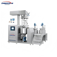 Machine d'émulsification sous vide avec homogénéisation par le bas, levage hydraulique, circulation interne et externe, contrôle intelligent PLC