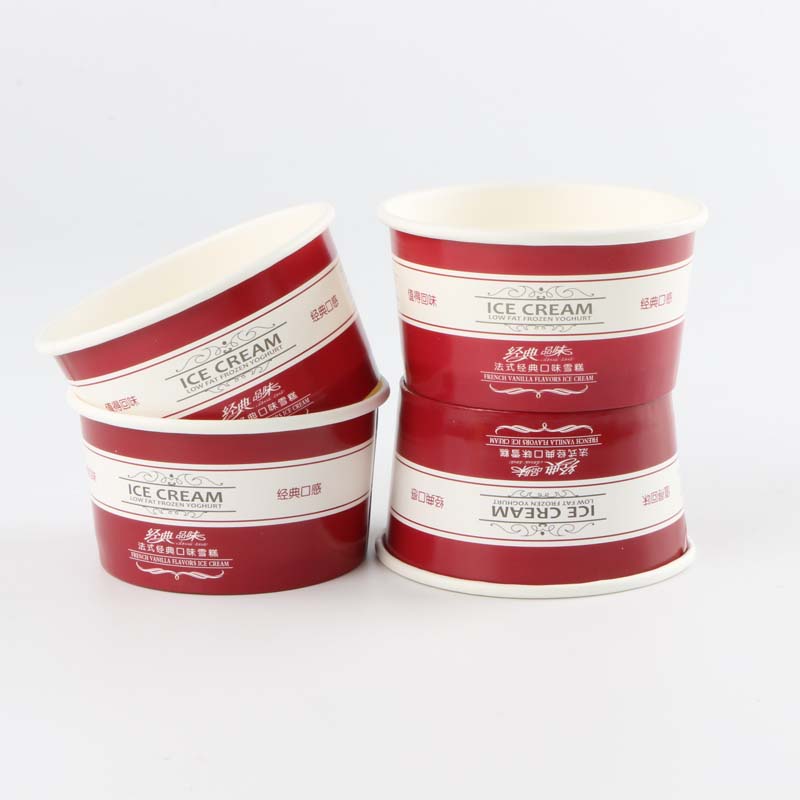 4oz 8oz 16oz 32oz Ice Cream Cup Custom Personal Logo Paper Ice Cream Packaging Cups With Lid