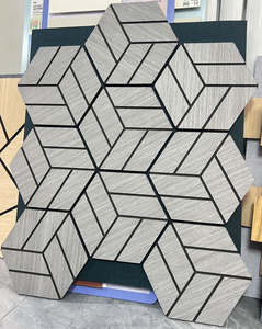 Paneles Acústicos Decorativos Hexagonales 3D <span class=keywords><strong>de</strong></span> Madera Ecológica, Fáciles <span class=keywords><strong>de</strong></span> Instalar, para Oficina y Sala <span class=keywords><strong>de</strong></span> Estar, Fabricante OEM/ODM - Product Image 2