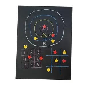 INDOOR DIY STICK BY YOUR OWN BACKBOARD WITH CHALK AND DARTS MAGNETIC DRAWING YOURSELF TIE TAC TOE THROWING DARTS GAME