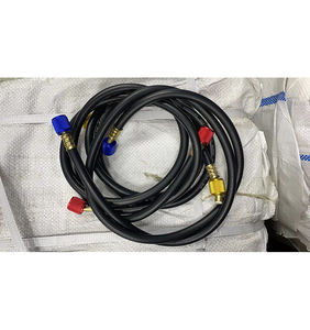 3 PCS <span class=keywords><strong>Tuyau</strong></span> <span class=keywords><strong>de</strong></span> charge <span class=keywords><strong>de</strong></span> réfrigérant en caoutchouc noir pour R410 1/4 "Connection 36" Burst Pressure 4000Psi Gas Air Conditioning Fitting - Product Image 6