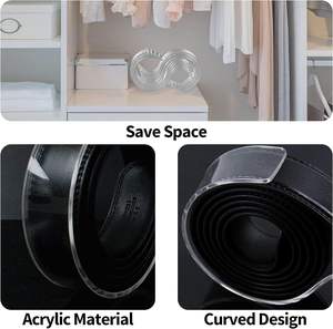 ชั้นวางเข็มขัดอะคริลิกใสทนทานสำหรับจัดแสดงเข็มขัด - Product Image 3