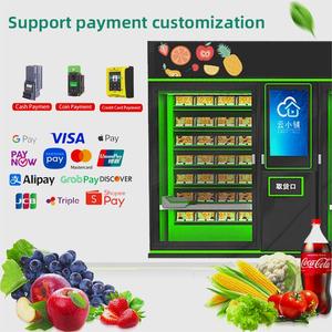 Xy thực phẩm tươi Rau Trái Cây salad lạnh máy bán hàng tự động với dài theo dõi thang máy đồng xu thanh toán hệ thống & SDK chức năng - Product Image 2