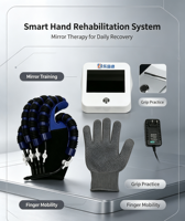 Gant de rééducation électrique en plastique, robot de rééducation, dispositif de rééducation robotique pour les patients victimes d'AVC