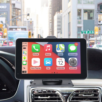 Autoradio portable HD 7 pouces sans fil avec écran tactile CarPlay, lecteur MP5, placement sur tableau de bord, GPS intégré, Android Auto, mains libres