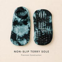 Chaussettes de yoga pour femmes personnalisées OEM, tie-dye, à compression, antidérapantes, respirantes et anti-chute de chaussettes