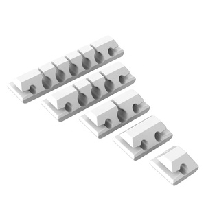 Nhà Máy Bán buôn máy tính để bàn Cáp Fixer 1,2,3,5,7 lỗ dây cuộn dây Clip sạc cáp tổ chức cho bàn quản lý cáp - Product Image 6