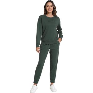 Ensemble de survêtement 2 pièces pour femme, col rond, avec poches, tailles S-XXL - Product Image 1
