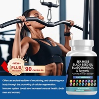 Capsules d'herbes antioxydantes OEM Sea Moss 900mg, complément NAD, régénérateur cellulaire liquide au resvératrol