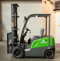 Chariot élévateur électrique à 4 roues MOVMES FB20R-II de 3,5 tonnes, batterie lithium-ion, déplaceur latéral hydraulique, pneus pneumatiques, mât à trois étages