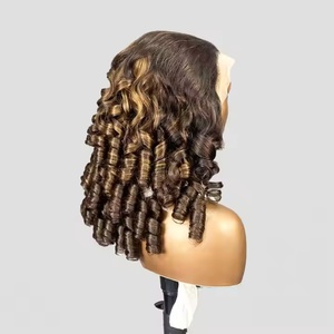 P4/27 Cabello Humano 100% Ondulado Suelto Fumi Rizado con Doble Trama Sin Pegamento HD Transparente 13x4 Encaje Cabello Virgen Vietnamita - Product Image 4