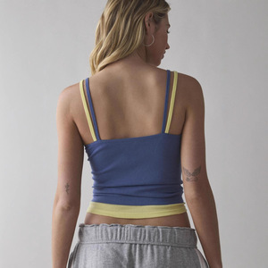 Ropa de calle Y2K para <span class=keywords><strong>mujer</strong></span>, camisolas con tirantes finos dobles, chalecos de verano de dos piezas, Tops, diseño sin espalda, <span class=keywords><strong>Jersey</strong></span> corto, camiseta sin mangas - Product Image 6