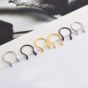 Anillo de acero inoxidable para la <span class=keywords><strong>nariz</strong></span>, <span class=keywords><strong>Piercing</strong></span> para la <span class=keywords><strong>nariz</strong></span>, sin perforación, 316 - Product Image 5