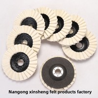 Disques de polissage à languettes en laine pour meuleuse d'angle 115 mm, directement de l'usine
