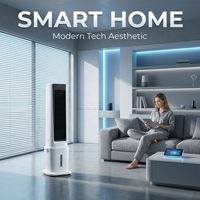 Kipas Lantai AC 02R Baru untuk Rumah dan Asrama, Berisi Air, Kontrol Sentuh, Osilasi 3 Kecepatan, Hemat Energi, Dilengkapi Timer